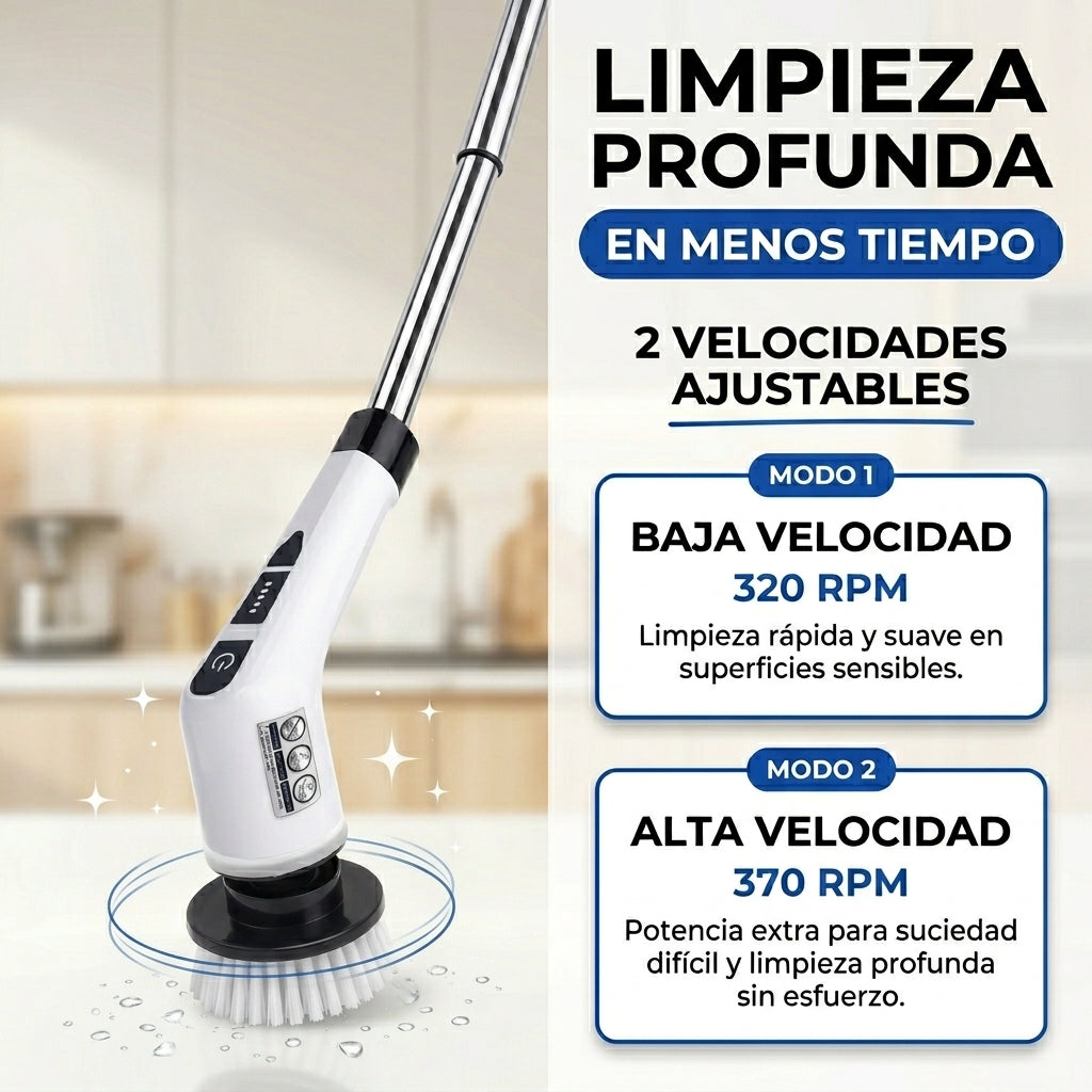 TurboClean™ 9 en 1 | Cepillo Eléctrico Giratorio Inalámbrico