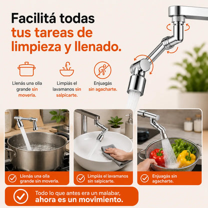 HydroFlex™ | Extensor de Canilla Giratorio 1080° + Regalo🎁: Lava Vasos Automático