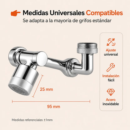 HydroFlex™ | Extensor de Canilla Giratorio 1080° + Regalo🎁: Lava Vasos Automático