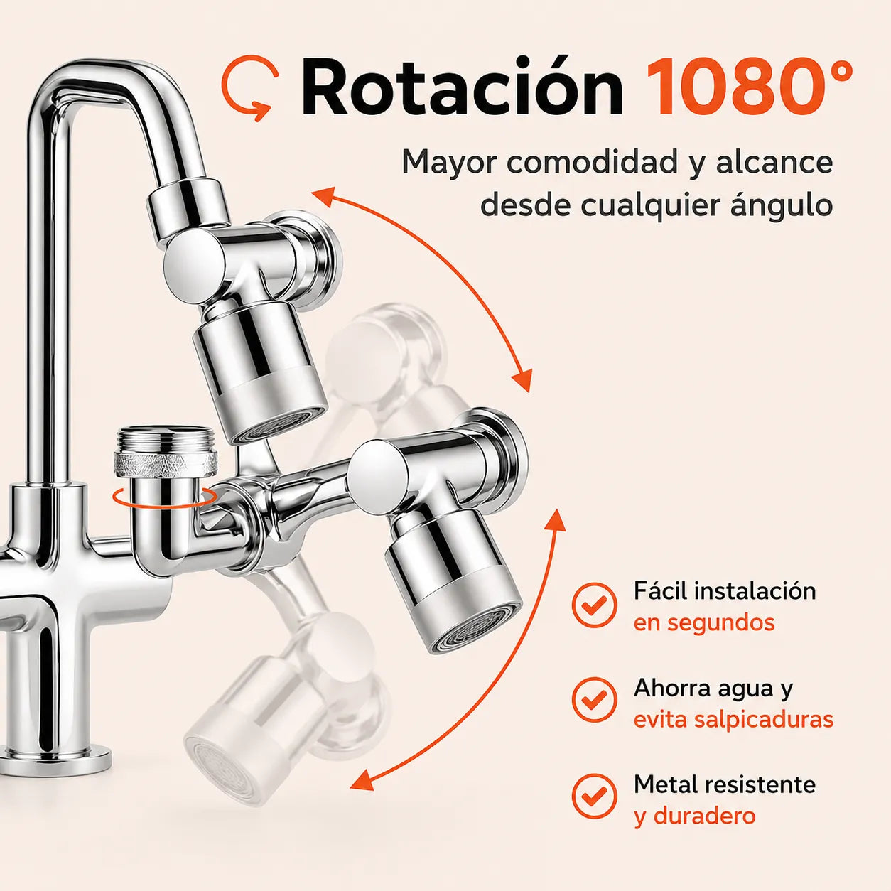 HydroFlex™ | Extensor de Canilla Giratorio 1080° + Regalo🎁: Lava Vasos Automático