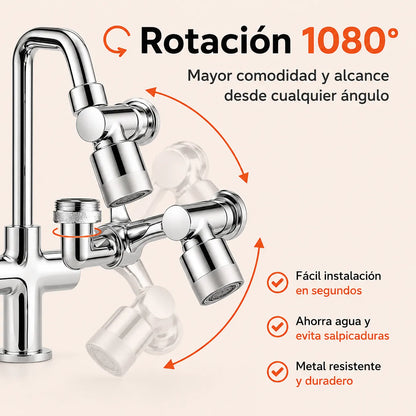 HydroFlex™ | Extensor de Canilla Giratorio 1080° + Regalo🎁: Lava Vasos Automático