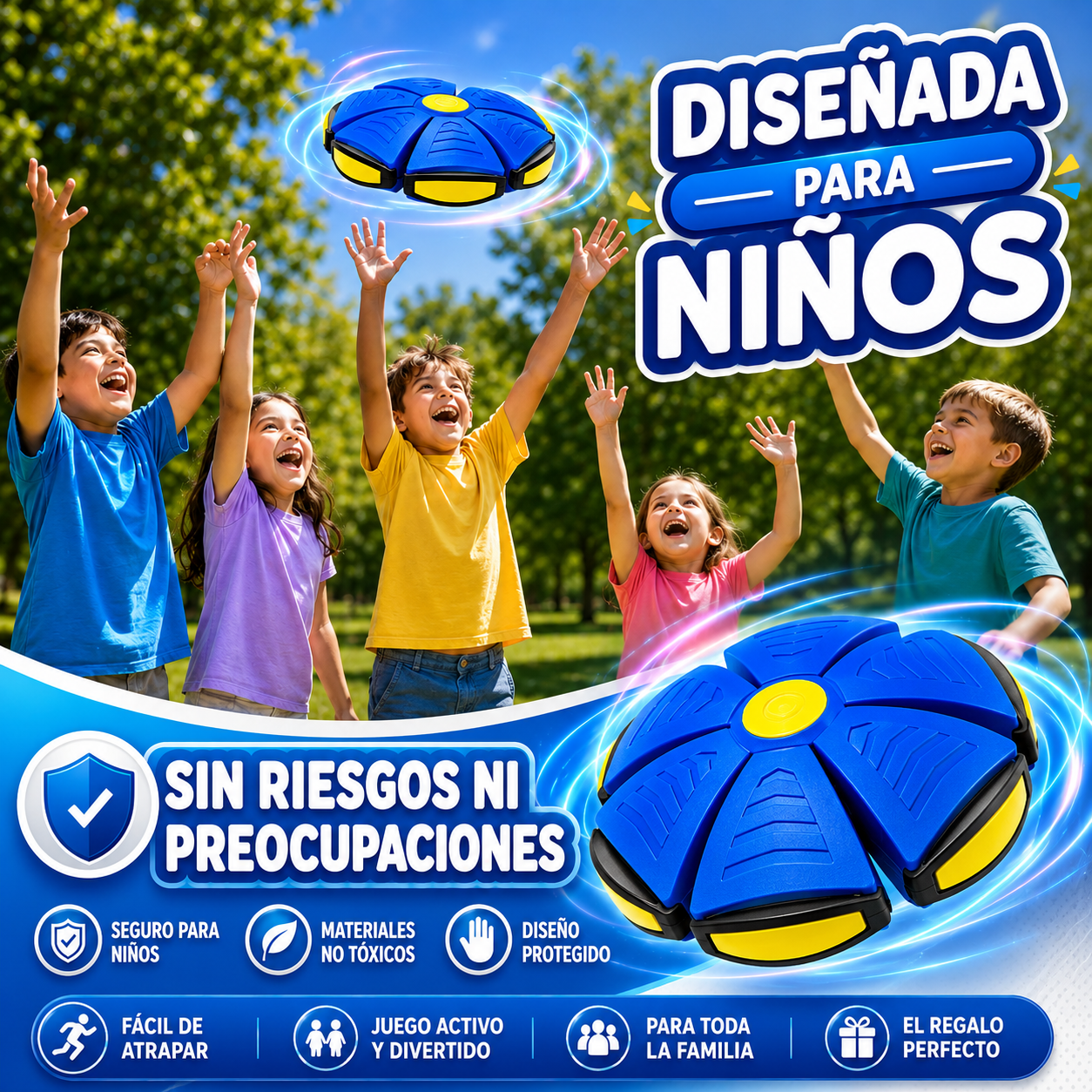 FlipBall™ | Pelota Frisbee Plegable | El Regalo Perfecto para el Día del Niño✨