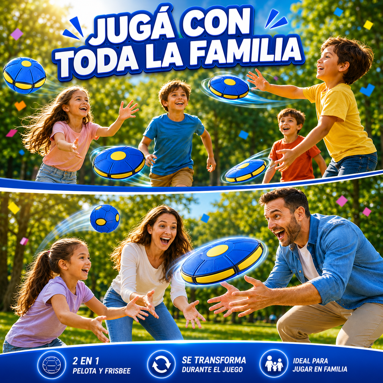 FlipBall™ | Pelota Frisbee Plegable | El Regalo Perfecto para el Día del Niño✨