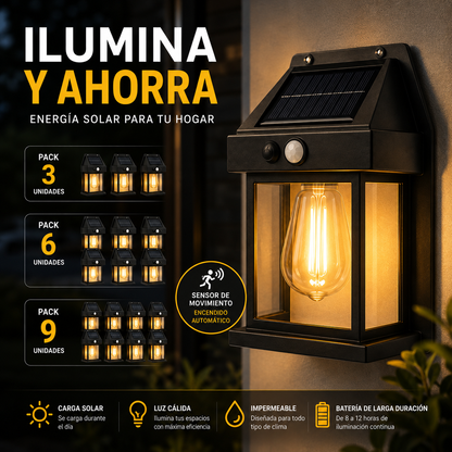 Vertex™ | Pack de Lámparas Solares LED con Sensor de Movimiento