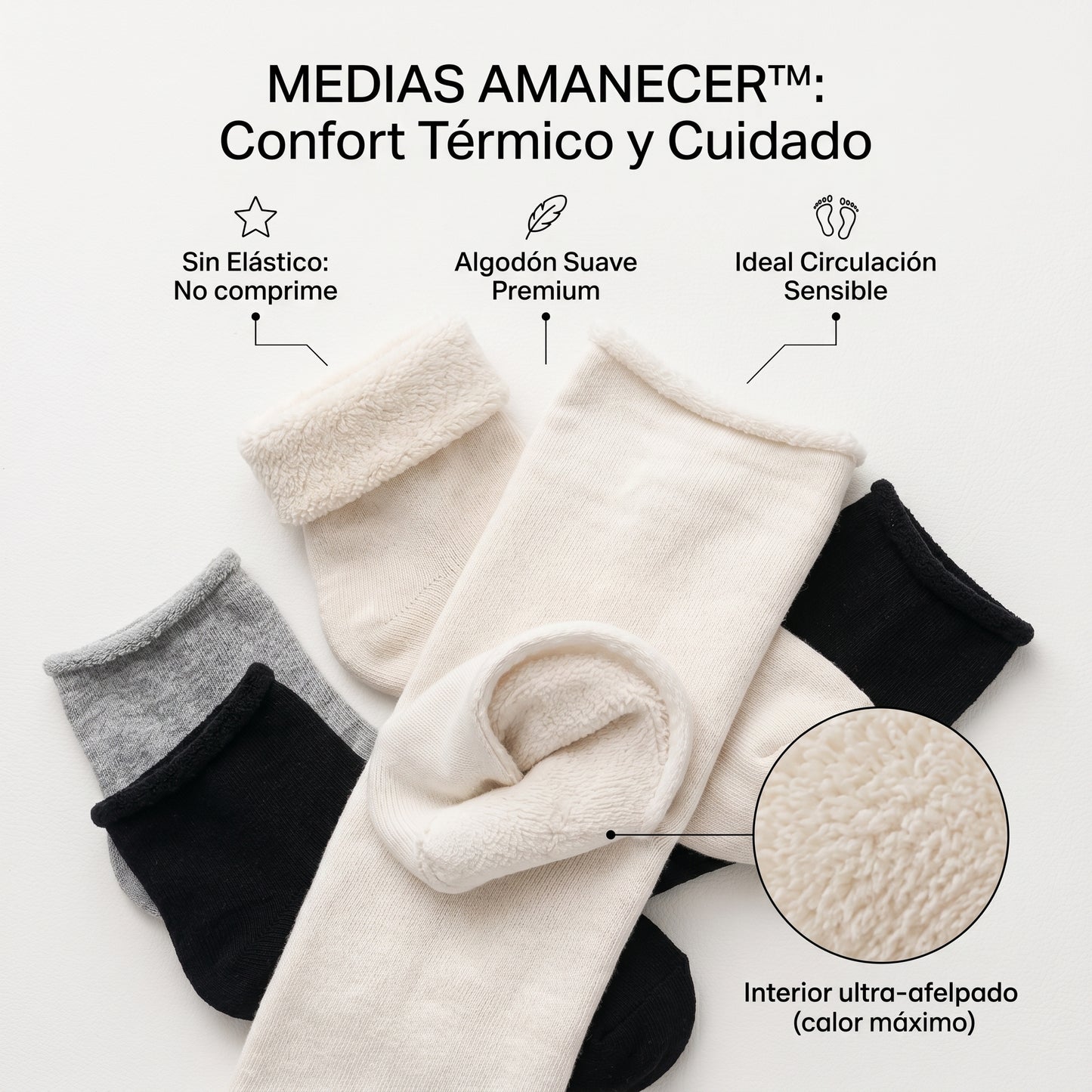 Amanecer™ | Medias Térmicas para Diabéticos | Protege tus pies del frío