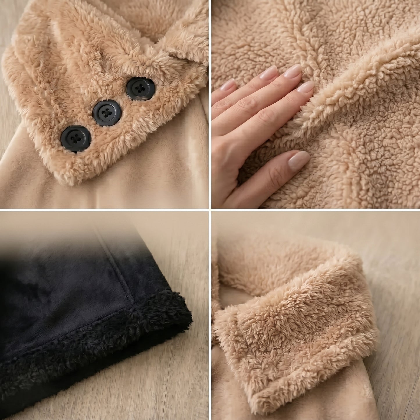 Therma™ | Set Invernal Completo — 2 Ponchos Plush con Interior de Piel + 2 Pares de Medias Térmicas