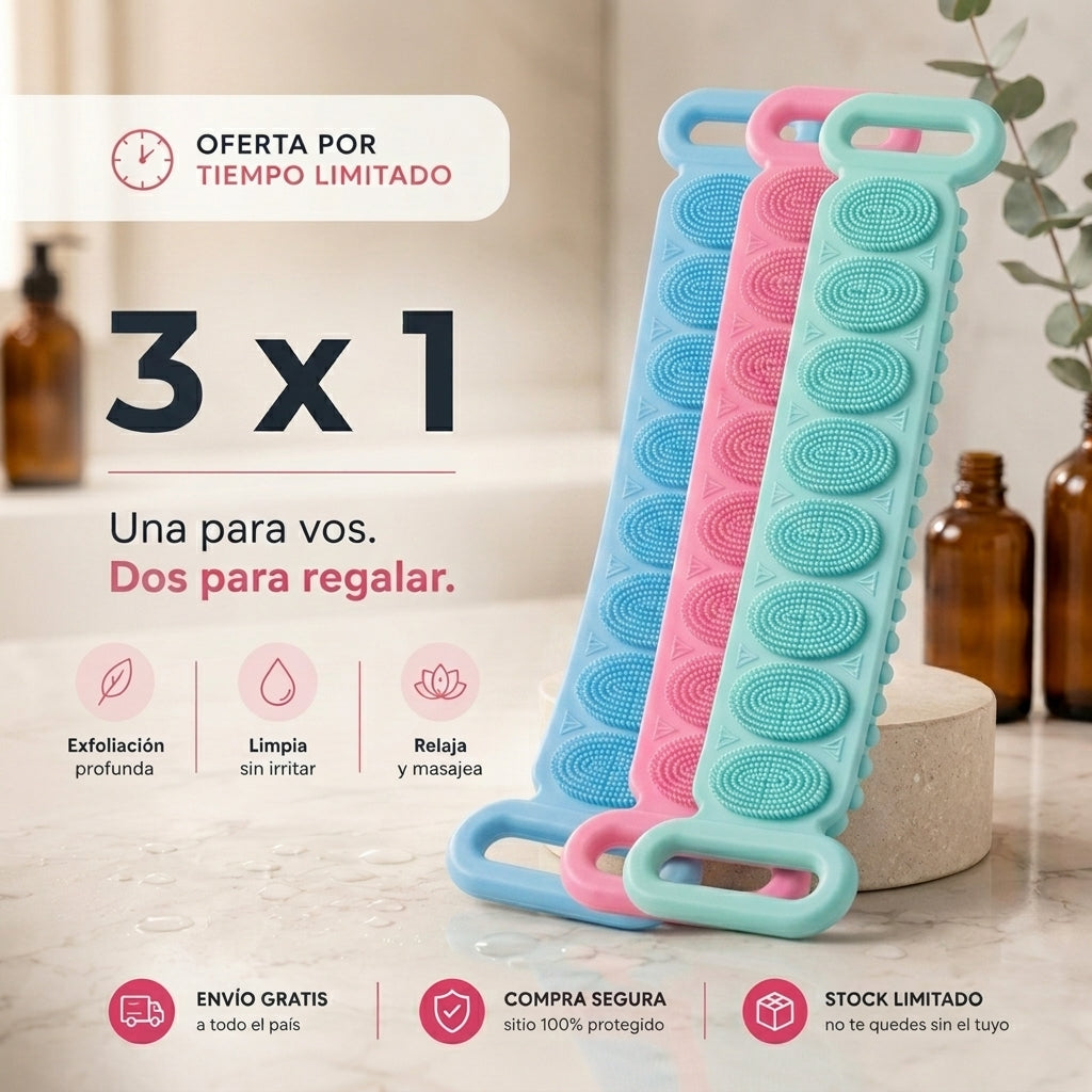 DermaGlow™ | Cepillo Anti-Granitos para Espalda